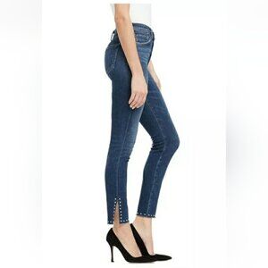Citizens of Humanity Rocket High Rise Split Hem Studded Detail Skinny Jean Sz 27